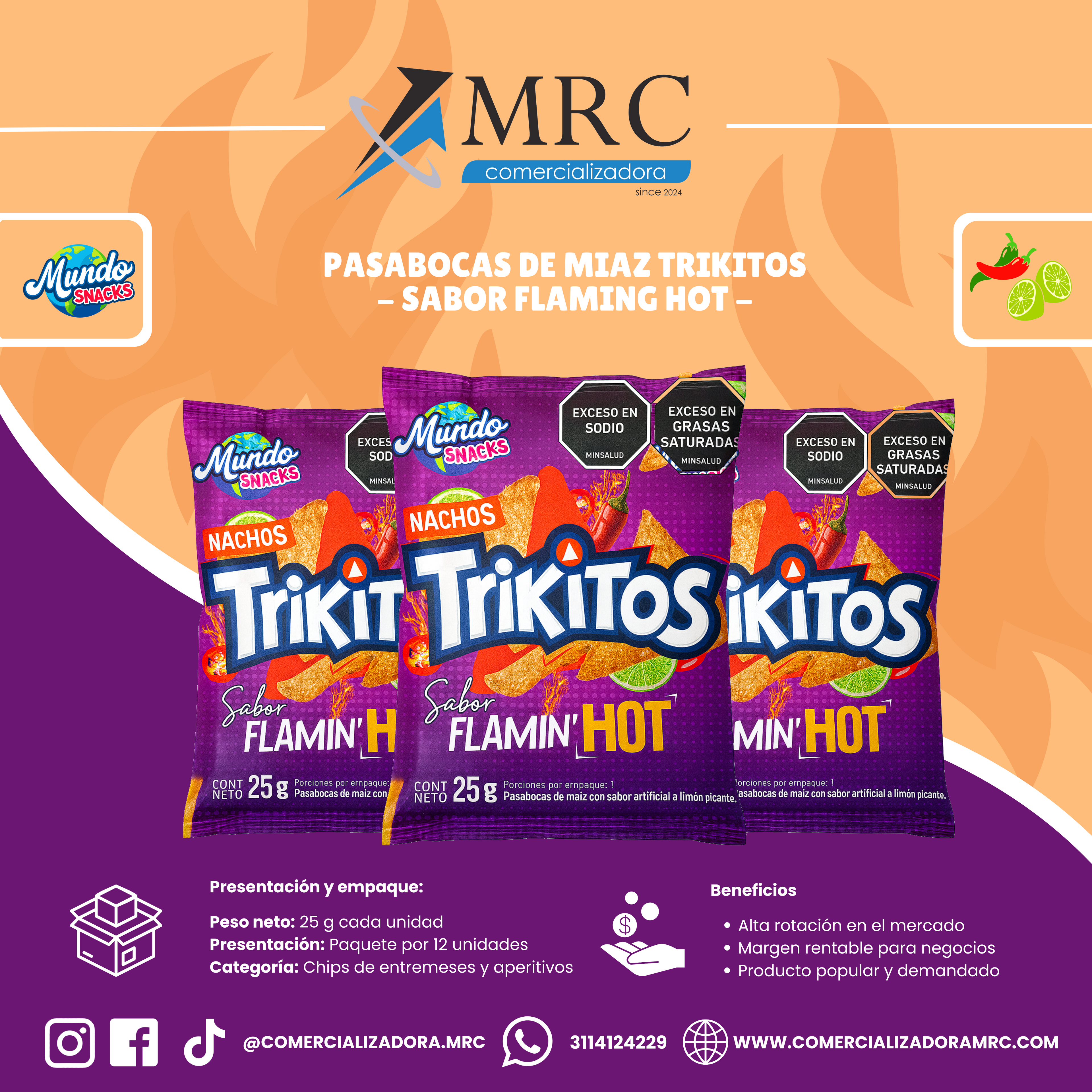 Trikitos - Flamin’ hot (25 g)