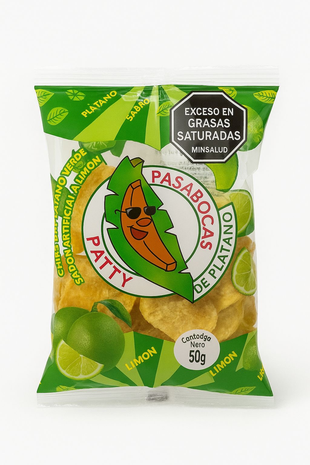 Patty sabor limón, paquete individual de 50 g