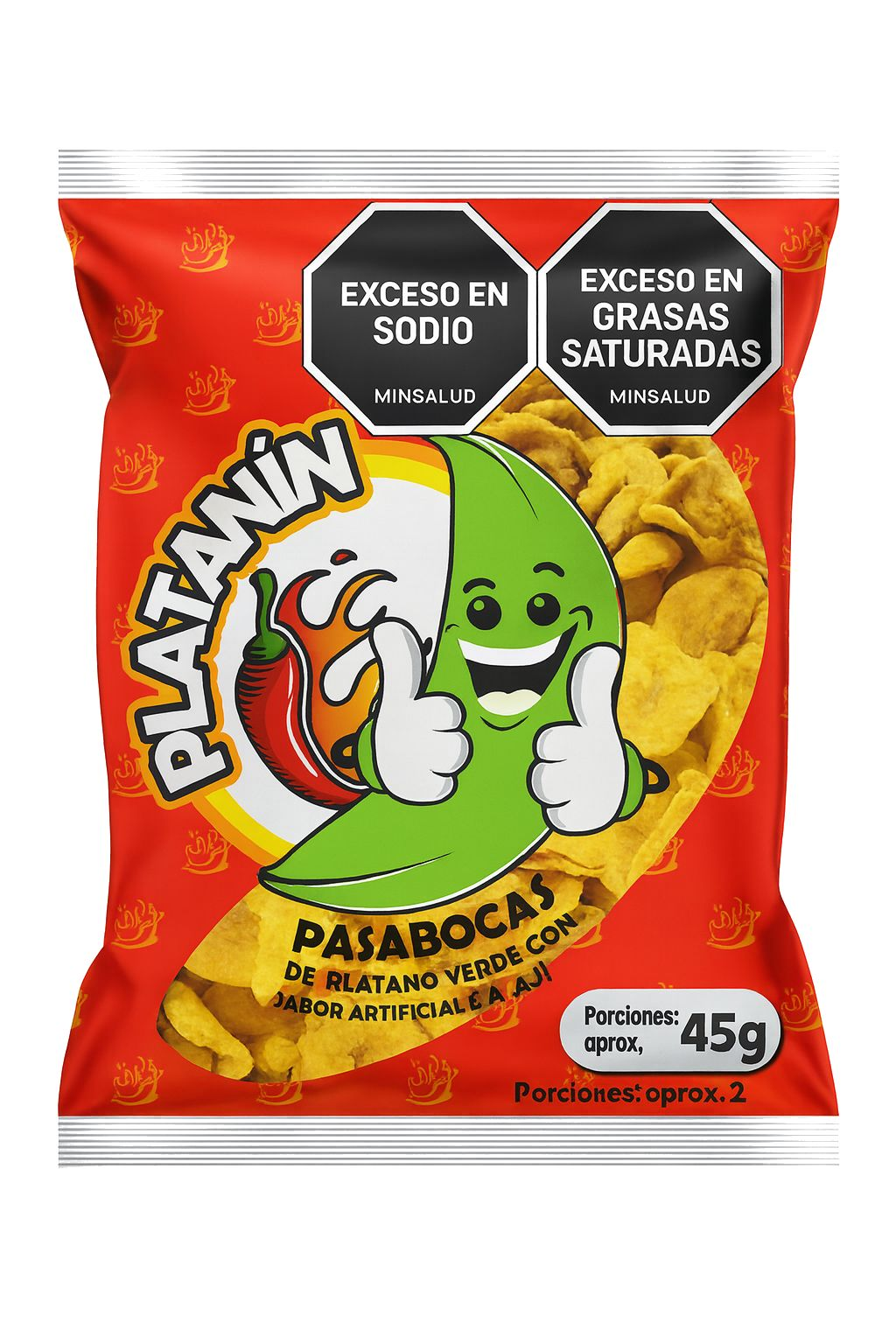 Platanín Chile-Limón, paquete individual de 45 g